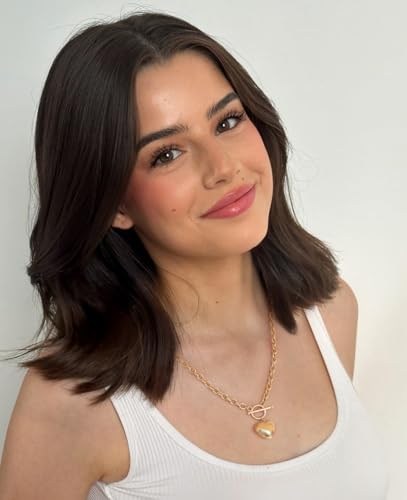 POTESSA 18K Gold Plated Pendant Necklace Medallion Coin Heart Y Shaped Chain Toggle Necklace for Women Jewelry - color: Heart OT