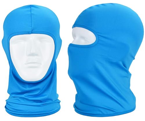 Balaclava Sun/uv face mask UPF 50+ ski mask Neck Gaiter face Scarf Outdoor Sports 3pack - color: Black+blue+grey