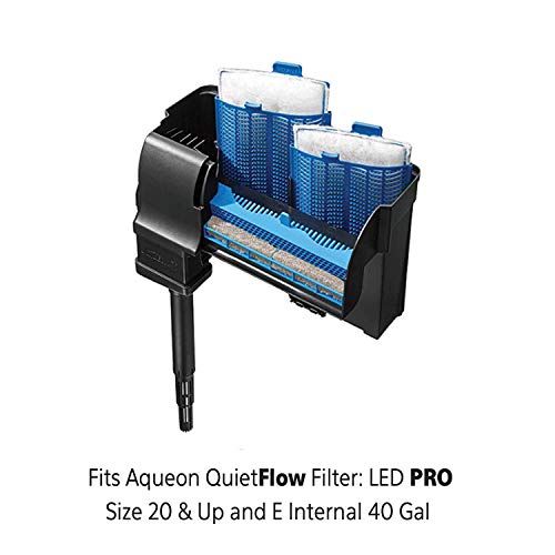 Aqueon Replacement Filter Cartridges For Filter Models 20, 30, 40, 50, and 75, and Canister Models 200, 300, and 400, Large, 15 pack | Fish tank filter cartridge with activated carbon, rinse-install tab, change every 4 weeks, fits canister filter 200-400
