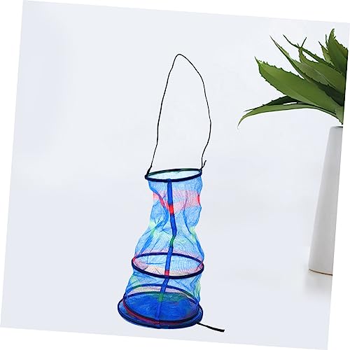 Toyvian Nylon Mesh Fish Net Portable Fishing Gear Decorative Fish Basket Small Easy Setup