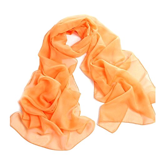 Tapp Collections™ Fashionable Soft Chiffon Scarf - color: Solid / Orange