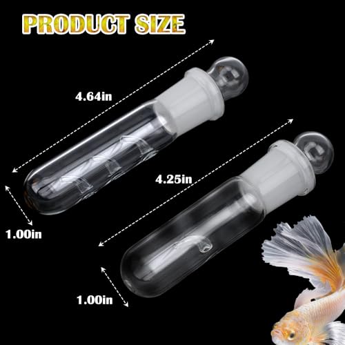 DQITJ 2 Pack Planaria Catch Trap Aquarium Clear Glass Leech Flatworm Bristle Worm Trap Tube Catcher for Red Cherry Shrimp Dwarf Shrimp Tank (1 Holes+3 Holes)