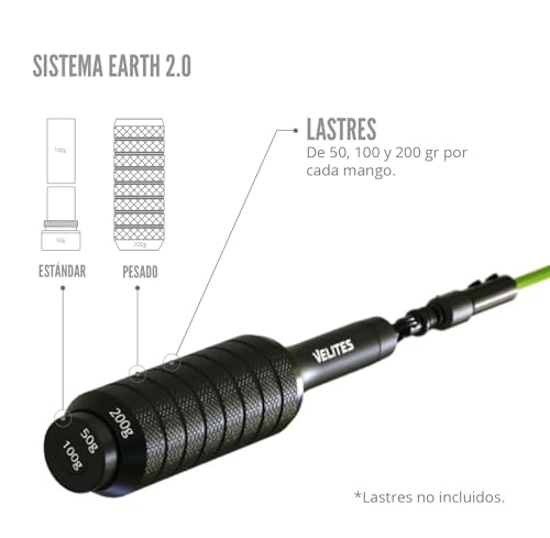 Velites - Earth 2.0 Jump Rope - Official CrossFit® Games Rope - Professional Aluminum Speed Rope for Double Unders, Fitness & Boxing - Includes 4mm Cable & Carrying Bag - - color: Silver
