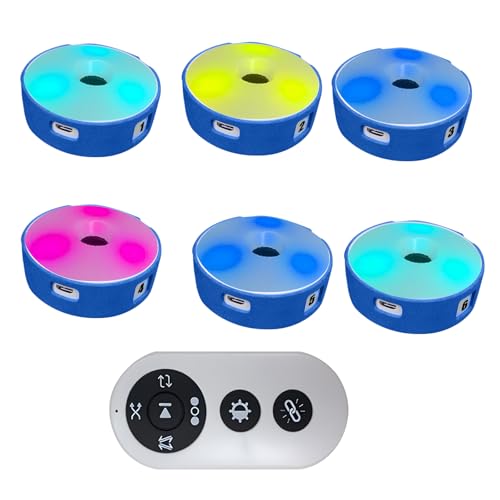 Sports Agility Light, Agility Training Light, USB Charging, Lasts 10 Hours, 10cm Height Sensing Distance, 4 Light Colors, 4 Modes, 270 Degree Viewable Angle Improve Reflex - color: Blue-6P