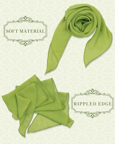 Chiffon Scarf for Women, Removable Flower Neck Scarf Light Soft Fashion Rose Scarves Versatile Headband or Hair Band - color: Dark Green