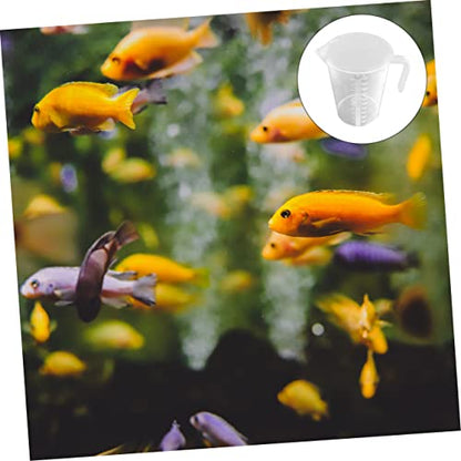 3 Pcs Aquarium Measuring Cup Triangle Spout Fish Tank Scale Cup Water Changing Fish Catching Tool