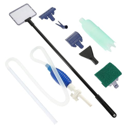 Mipcase Complete Fish Tank Cleaning Tools Set Long Handle Brush Aquascaping Tools Vacuum Cleaner Random Color