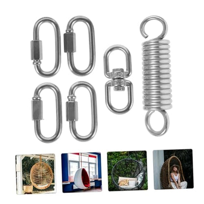 1Set Hammock Chair Spring Set Heavy Duty Metal Swing Springs for Hanging Chairs Porch Swings and Outdoor Use Suitable for Yoga Relaxation and More