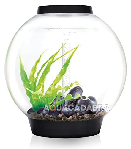 biOrb Classic 60 Acrylic 16-Gallon Aquarium with Multi-Color Remote-Controlled LED Lights Modern Tank for Tabletop Display, Black - color: Black, size: 16 Gallon, style: MCR Lighting
