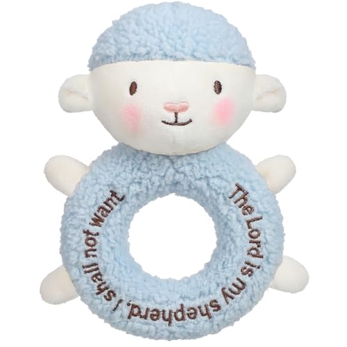Karenhi Blue Lamb Stuffed Animal Baptism Toy Gift for Baby Girl Boy - color: Blue, style: Lamb