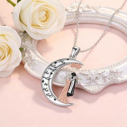Graduation Gifts for Women 925 Sterling Silver Compass/Graduation/Vet/Cross/Stethoscope Necklace for Women - color: Graduation-Muslim-1