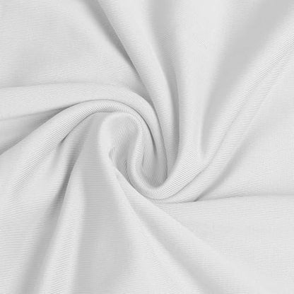 Prlemend 여성용 무슬림 히잡 두바이 실크 스카프 레이스 헤드 랩 스카프 단색 숄 | Milk Silk Fabric, Lace Edge - color: 화이트., size: X-Large