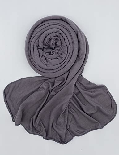 Txmout Premium Jersey Hijabs for Women - Cotton Muslim Scarfs - color: Grey