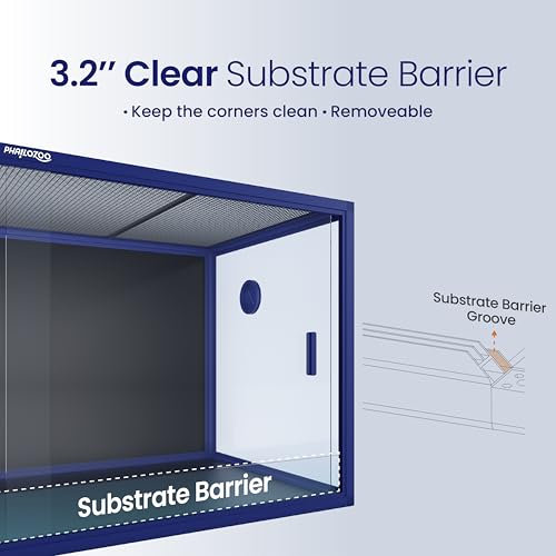 120 Gallon Reptile Tank for Bearded Dragon, Snake, Adult Reptile | Optimal Ventilation & Light Penetration by Rust Proof Mesh Top, Easy Assembly within 6 Steps with Clear Instruction - color: Dart Blue, size: 120 Gallon