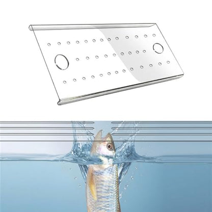 Cat Proof Fish Tank Lid, Aquarium Anti-Jumping Cover with Feeding Hole, Clear Reptile Tank Lid, for for Homes/Restaurants/Hotels/Aquariums/pet Shops/Laboratories