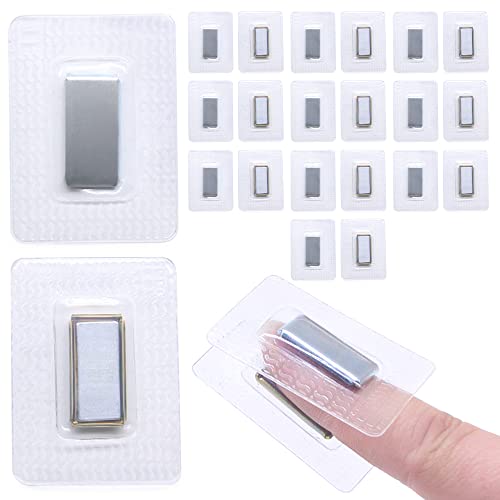 SEMINI Hidden Sew Magnetic Snap Invisible Hidden Sew in PVC Hidden Purse Closure for Fastener Handbag Cloth Clasp DIY Craft Sewing Tools (20x10mm) - size: 20x10mm,Rectangular