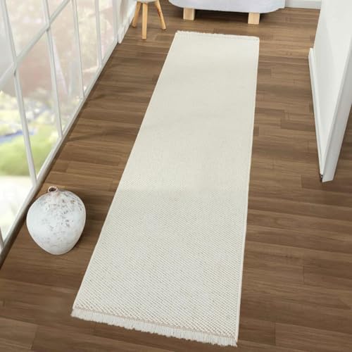 LUXE WEAVERS Machine-Woven Stain-Resistant Area Rug Cream 2x8 - color: Cream, size: 2' x 8' (Rectangular)