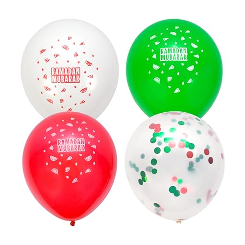 Ramadan Mubarak Balloons: Watermelon Decoration Latex Balloons - style: Ramadan Latex Balloons
