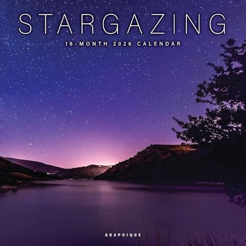 Graphique 2026 Stargazing Wall Calendar | 12” x 12” | Thick Paper | Home & Office Organizer | Large Monthly Grid | 3 Languages & Marked Holidays | 4 Month Preview Page for 2027 - color: Stargazing