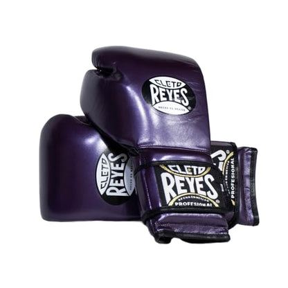 CLETO REYES Training Boxing Gloves with Hook and Loop Closure for Sparring and Heavy Punching Bags, Men and Women, MMA, Kickboxing, Muay Thai - color: Metallic Purple, size: 12oz.