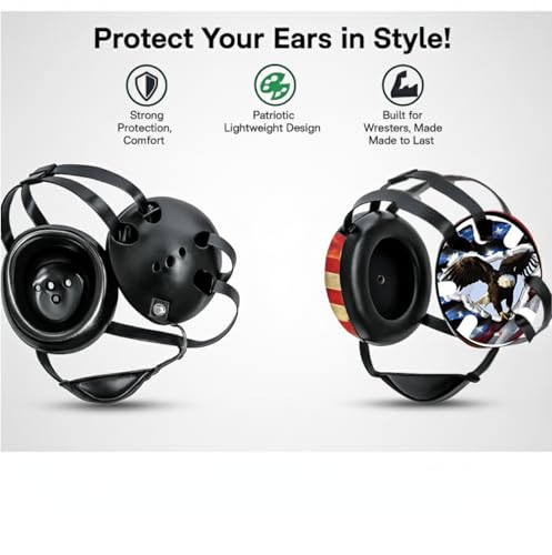 Wrestling Headgear with Ear Protection & Chin Cup Adjustable Lightweight Head Guard for Competition & Practice – Durable Protective Wrestling Ear Guard for Youth & Adult Athletes - color: Usa Eagle