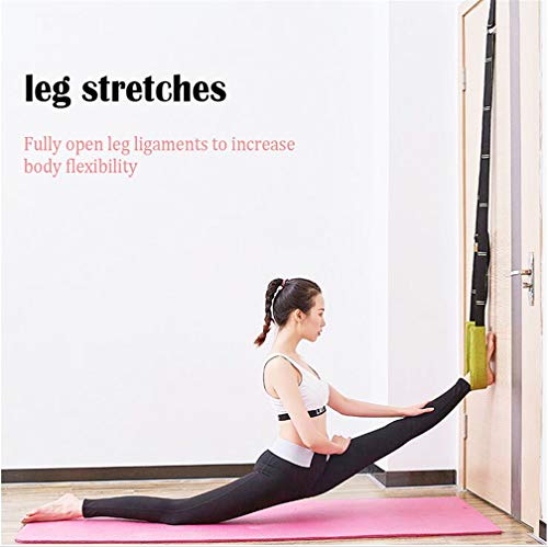 Back bend Assist Trainer - Improve Back and Waist Flexibility, Door Flexibility Stretching Strap, Home equipment for Ballet, Dance, Yoga, Gymnastics, Cheerleading, Splits - color: lake blue