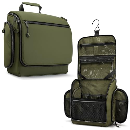 VENTURE 4TH Hanging Travel Toiletry Bag, 18 Compartments - Forest Green - color: Forest Green