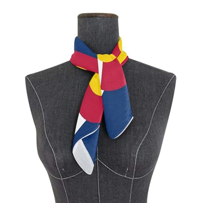 Women's Silk Scarf Square Satin Head Scarves Fashion Neck Scarf Hair Wraps Silk Bandana - color: Colorado State Flag