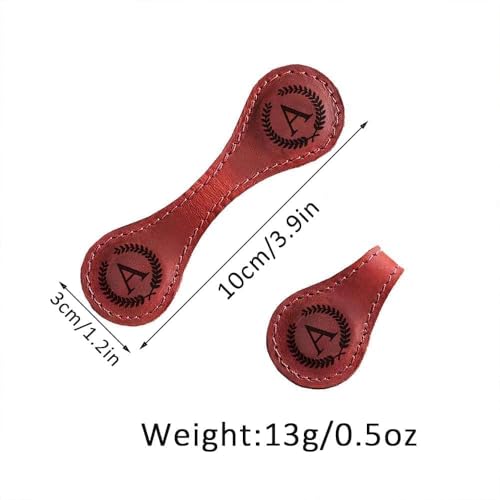 Personalized Leather Magnetic Bookmark – Custom Initial Bookmark with Icons and Logo, Handmade Reader Gift, Custom Magnet Bookmark for Book Lovers, Gift for Him & Her