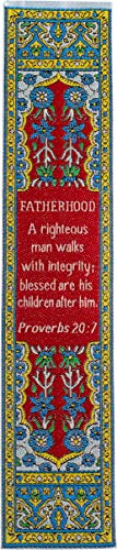 Logos Trading Post Fatherhood & Integrity Proverbs 20:7 Christian Bookmark - color: Fatherhood & Integrity, size: 1 Pack