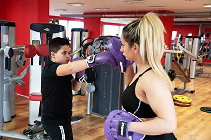 Kruzak Boxing Gloves for Kids 5-10 Years Training, Sparring, Kickboxing, Muay Thai, Martial Arts & MMA Fighting - Boys & Girls Punch Bag Mitts Training - color: Purple, size: 6 oz
