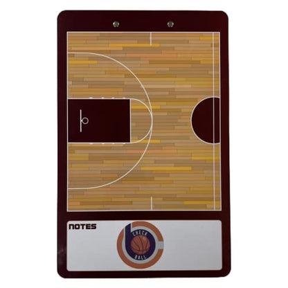 Basketball Coaching Board | Double-Sided Premium Dry Erase Clipboard with Full & Half Court (Maroon/ Burgundy) - color: Maroon/ Burgundy
