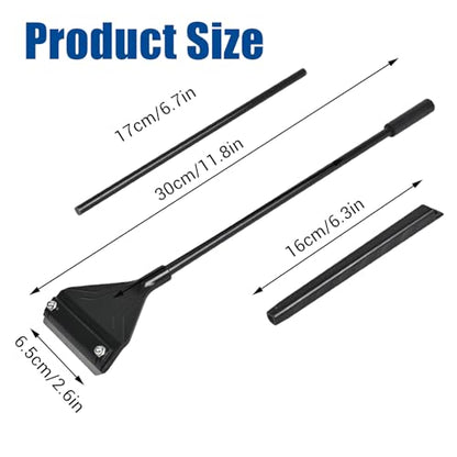 Algae Scraper for Glass Aquariums & Fish Tanks, Aquarium Glass Scraper with Long Handle & 10 Stainless Steel Blades, Razor Scraper Algae Cleaner Tool for Freshwater & Saltwater (16.5Inch) - size: 16.5inch
