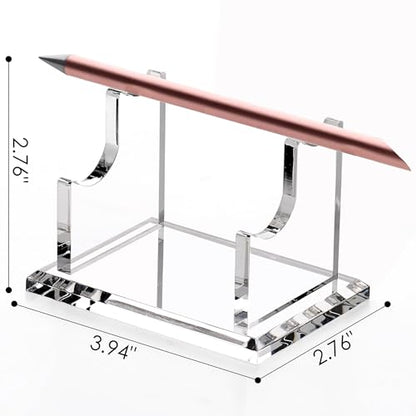 SANRUI 2 Tier Acrylic Pen Holder Display Stand, Fountain Pen Pencil Makeup Brush Rack, Ballpoint Pen Showholder, Paintbrush Drying Rack Organizer Desk for Home School Office or Store Use - style: 2 Tier