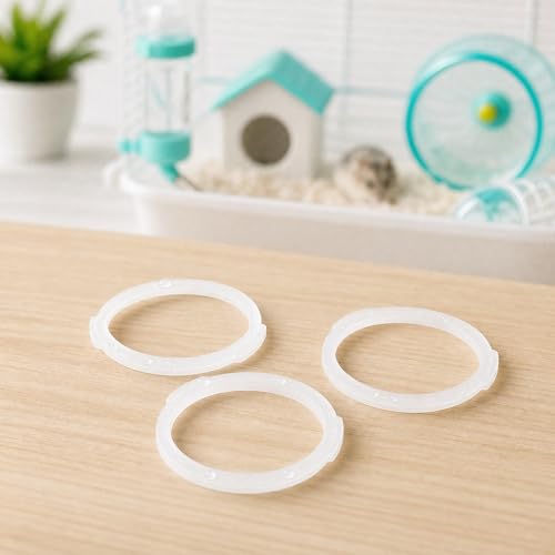 Toyvian Hamster Tunnel Connectors 20 Pcs DIY Cage Tube Rings Flexible Small Animal Habitat Accessories for Hamster Cages Easy Plastic Replacement Parts for Gerbil Mice Enclosures