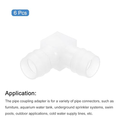 uxcell 5/8" 90 Degree Elbow Hose Barb, 6pcs L-Shaped Aquarium Air Valve Connector Tubing for Fish Tank Pond Air Line - size: 5/8"