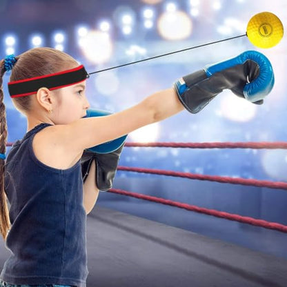 Boxing Reflex Ball, Boxing Ball Headband, Adjustable Head-Mounted Strength Training Boxing Balls Set, Reaction Ball for Adults Kids Courtyard Gym Home - color: B
