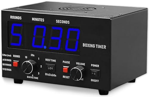 Digital Interval Timer with LED Display for Gym Workouts, MMA, Boxing, and Martial Arts Training (Blue) - color: Blue