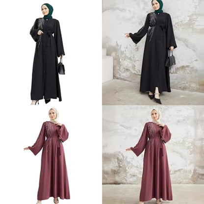 Women Kaftan Dress Prayers Full Cover Robe Women Abayas Portable Prayer Set