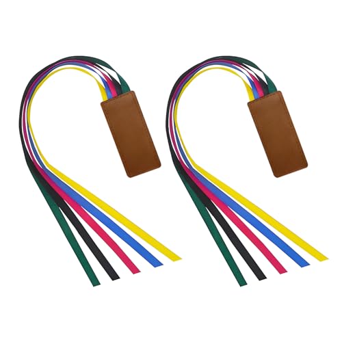 2 Pcs Bible Bookmark, Colorful Ribbon Bookmark, Artificial Leather Bible Ribbons Bookmarks, Page Markers with 5 Ribbons Colors for Books Novel Bible, Reading Lovers Students Teachers, Valentines Gift - color: Bible, size: 2 pcs