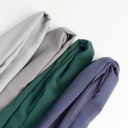Febfim 4 PCS Muslim Women Soft Premium Solid Chiffon Hijab Scarves Shawl Long Scarf Wrap Scarves with Gift Box - color: 2025 5h