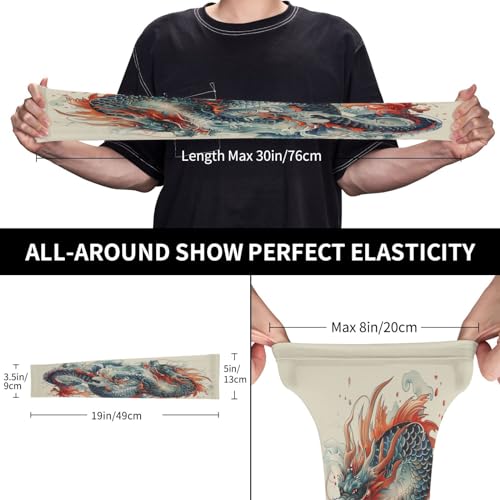 Cooling Arm Sleeves Cover Summer Sun Protection Arm Sleeves For Men Women Baseball Cycling Golf Running - color: Dragon 27