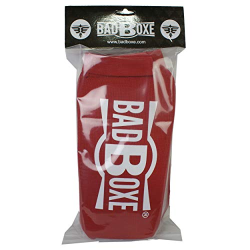 Twister Muay Thai Boxing Kickboxing Karate Shin Guard Taekwondo MMA | Elastic Cotton Cloth Shin & Instep Padded Guards | Shin in Steps Shin Guards Pair - color: Red/White, size: Small-Medium