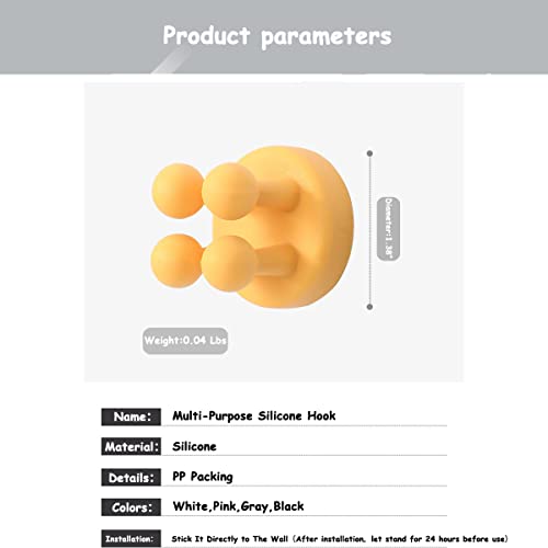4 Pcs Silicone Waterproof Toothbrush Holders,Mixed2 | Multi-Function Self Adhesive Hooks,For Hanging Key Clothes Towel Cable,For Kitchen Bathroom Home Office - color: Mixed2