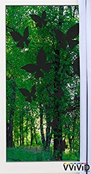 VViViD Frosted Matte Etched Adhesive Craft Window Vinyl Roll (36" x 48", Frosted Black) - color: Frosted Black, size: 36" x 48"