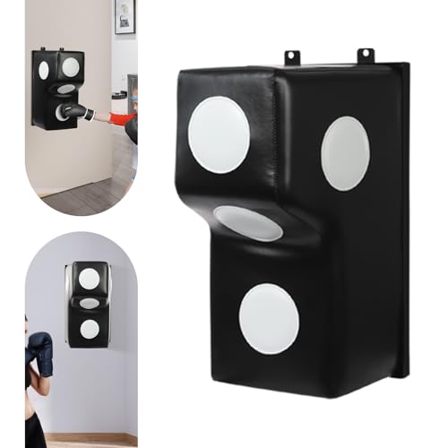 Wall Boxing Punching Pad, Wall Mount Uppercut Boxing Heavy Bag - color: Black +White