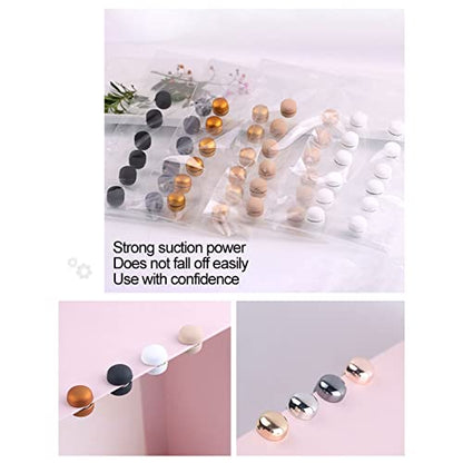 12pcs Magnetic Buttons For Clothing,hijab Magnetic Pins Multi-Purpose Pinless Fasteners For Muslim Wedding Gift Women - color: B-black