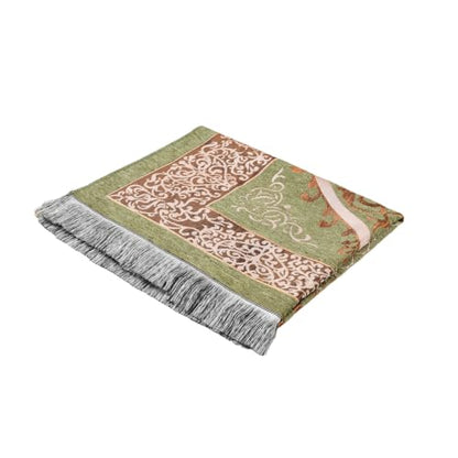Islamic Prayer Rug Masjid Pattern Thin Mat 1pc Muslim Portable Blanket Ramadan Eid Gift Rug Turkish Prayer Carpet - Matcha Green, Styled - color: 1pc Matcha Greend