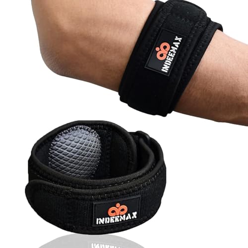 Elbow Brace for Tendonitis and Tennis Elbow for Women Men, 2 Pack Golfers Elbow Brace Counterforce Band with Compression Pad, Effective Tendon Pain Relief, Black - color: Black
