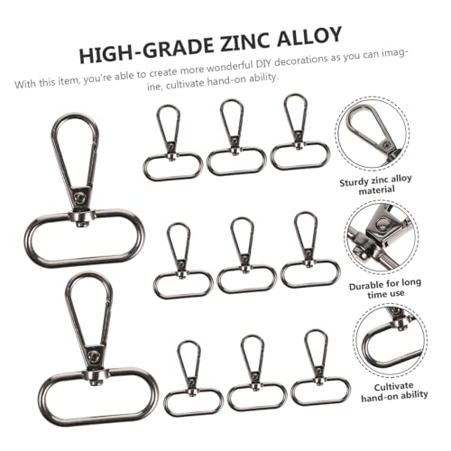 Lurrose Alloy Lobster Clasp Swivel Buckle Set DIY Jewelry Making Keychain Bag Making DIY Keychain Clasp